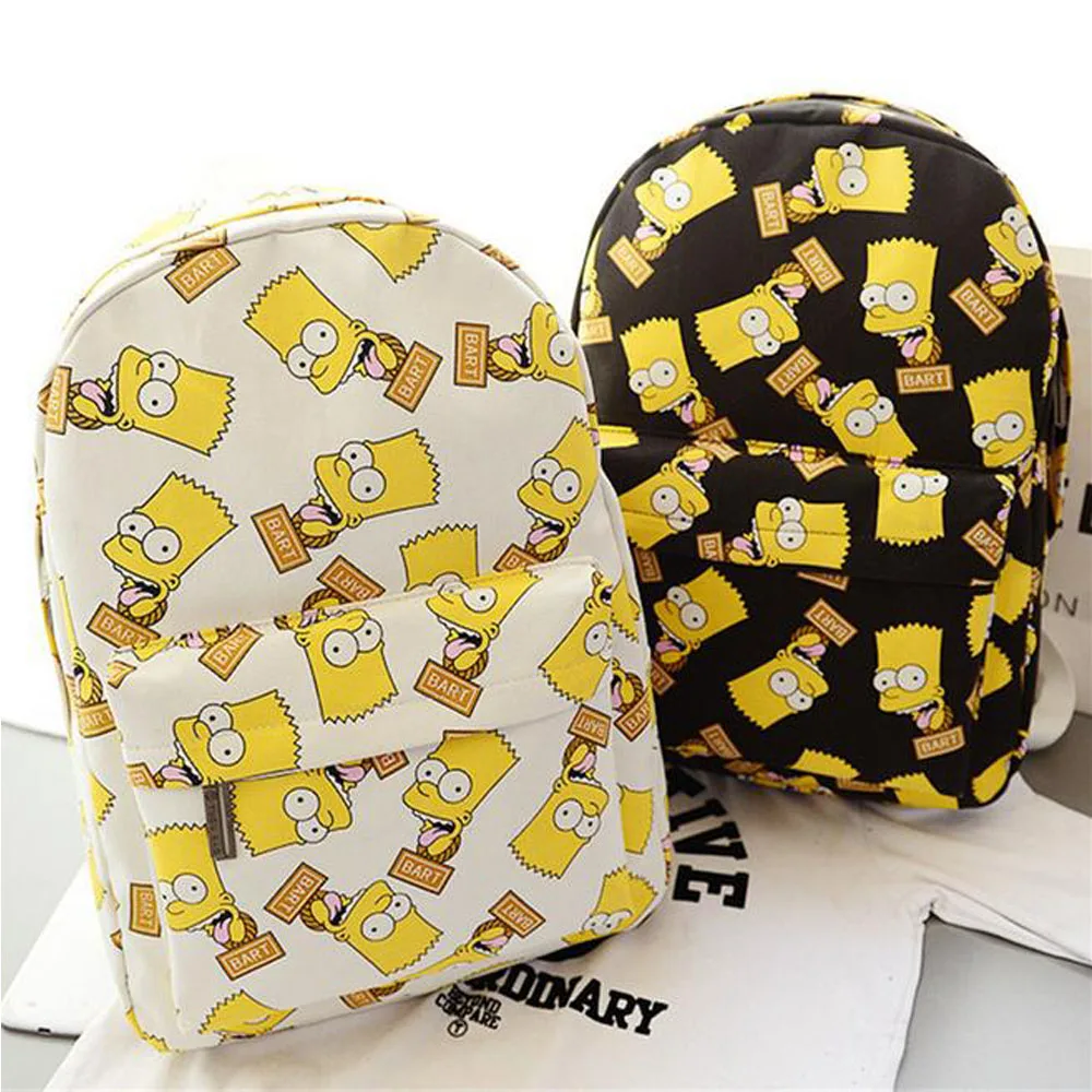 Simpson la lona Mochila de dibujos animados impreso bolsas para la escuela adolescente niñas hombro bolsa Mochila femenina Sac bolsas para las mujeres 2018 Simpson la lona Mochila de dibujos animados impreso bolsas para la escuela adolescente niñas hombro bolsa Mochila femenina Sac bolsas para las mujeres 2018