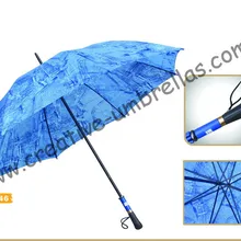 По морю, 190 T полиэфирная джинсовая ткань с принтом 14 мм металлический вал и ребра, ручная открытая реклама зонт для гольфа, ветрозащитный