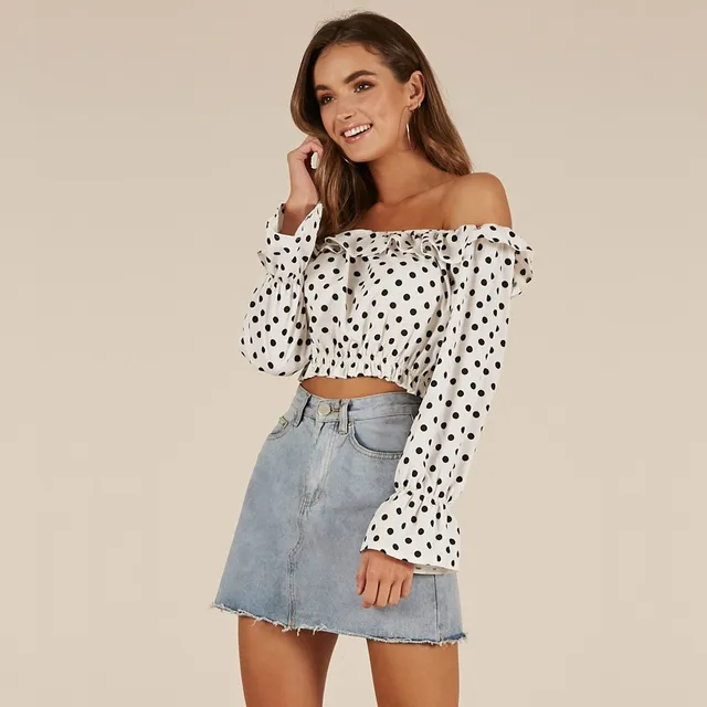 off shoulder full sleeve top
