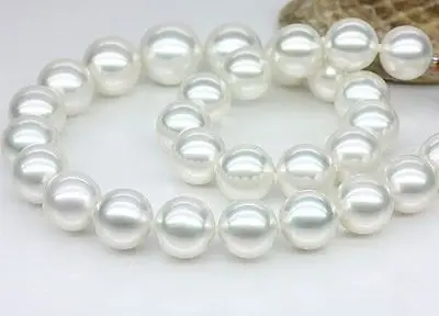 

HOT## Wholesale FREE SHIPPING 18"10-11mm south sea white pearl necklace