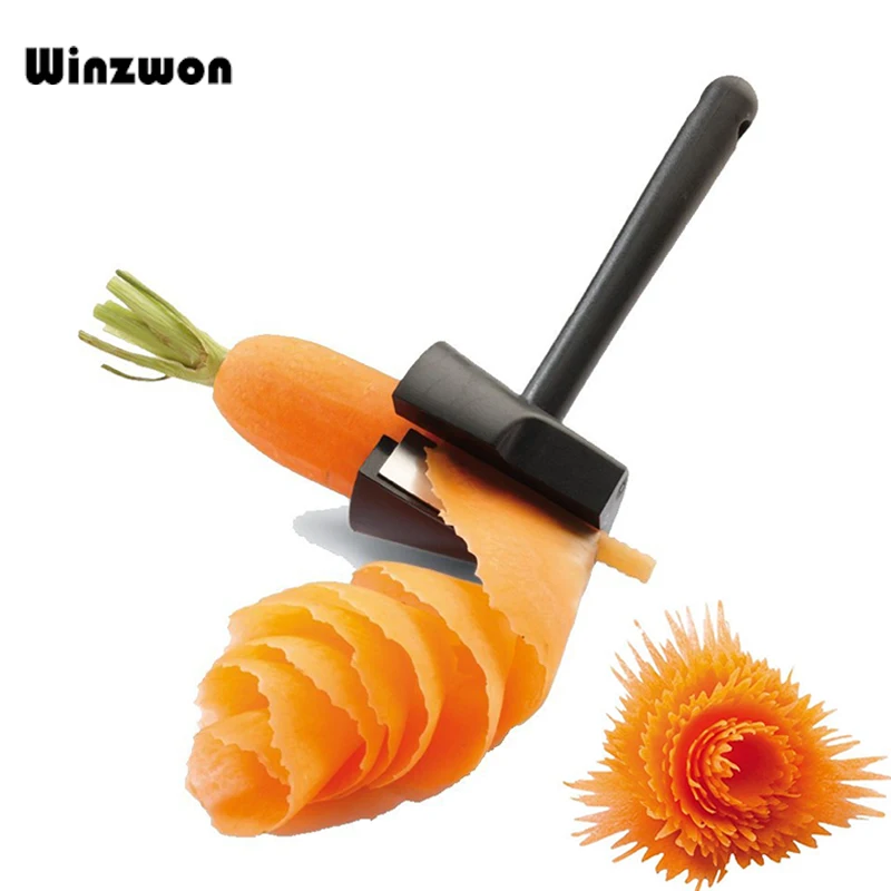 

1Pcs Stainless Spiral Slicer Vegetable Peeler Potato Carrot Cutter Fruits Device Kitchen Gadget Accessories Fruit Vegetable Tool