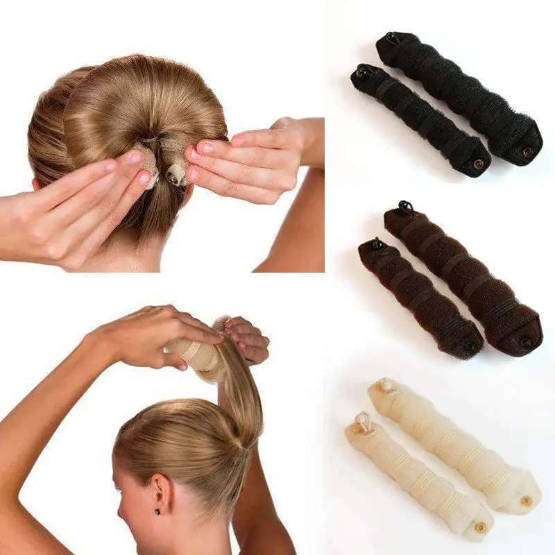 LNRRABC 2 шт женский волшебный Поролоновый спонж для волос Stylin Hairdisk аксессуары устройство для волос пончик Быстрый грязный пучок Updo ювелирные изделия