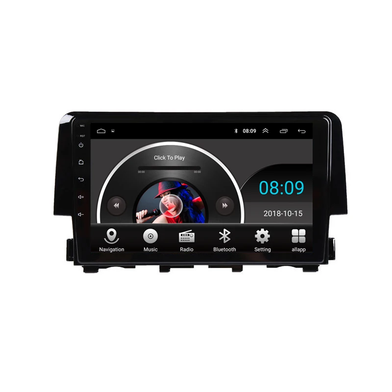 Excellent 9" 2.5D IPS Android 8.1 Car DVD Multimedia Player GPS For Honda Civic 2015 2016 2017 2018 audio car radio stereo navigation wifi 14