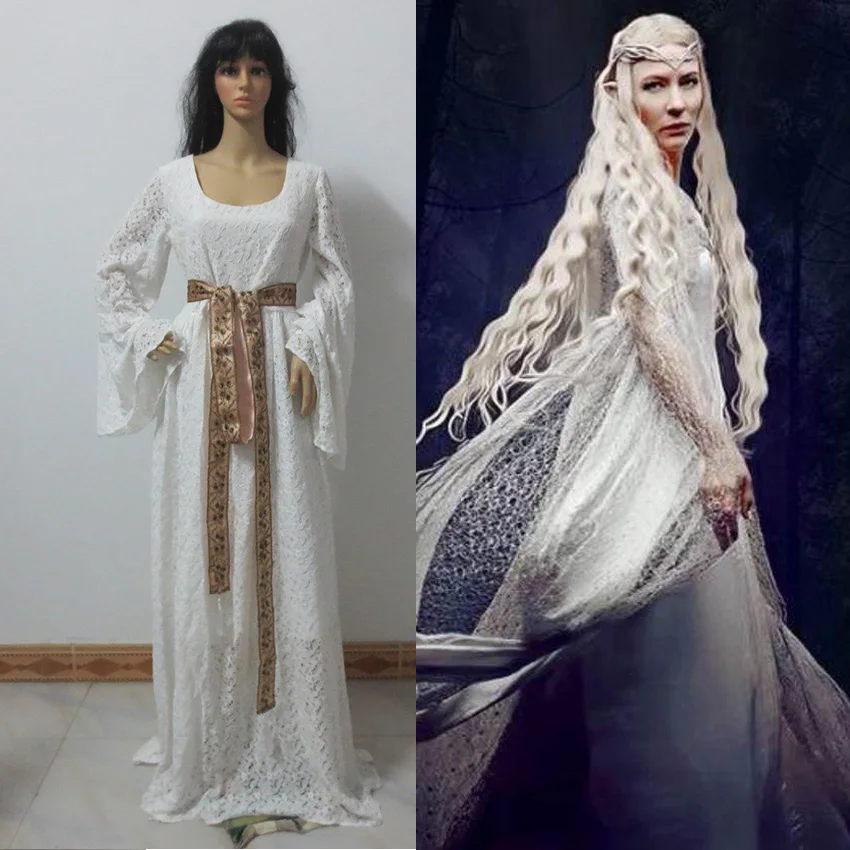 Halloween cosplay herr der ringe galadriel kleid Der hobbit und der herr der ringe Galadriel