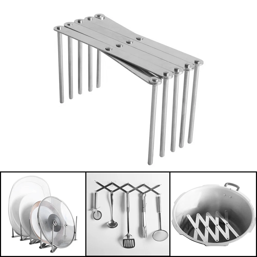 

4 Sectional Adjustable Kitchen Storage Rack Hanger Chest Storage shelf Bathroom Organizer Holder Kitchen Storage Rack
