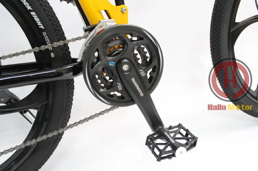 ConhisMotor 48V 500W Foldable Frame Electric Bicycle 12AH Li-ion Battery Ebike LCD Display Magnesium Alloy Integral Wheel 17\