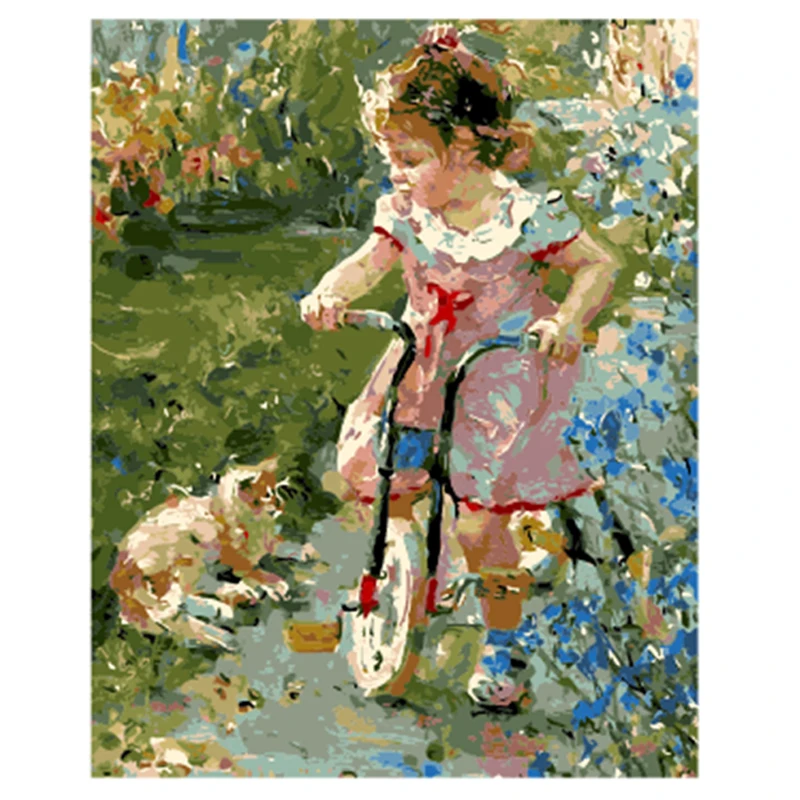 

YIKEE decorative canvas oil painting by numbers,coloring by numbers for adults Little Girls