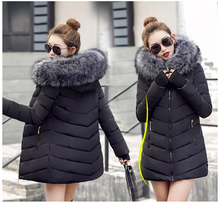 Зимняя куртка, женские парки, пальто для женщин,, искусственный мех енота, размера плюс, 3XL, верхняя одежда, длинная куртка, тонкая, jaqueta feminina