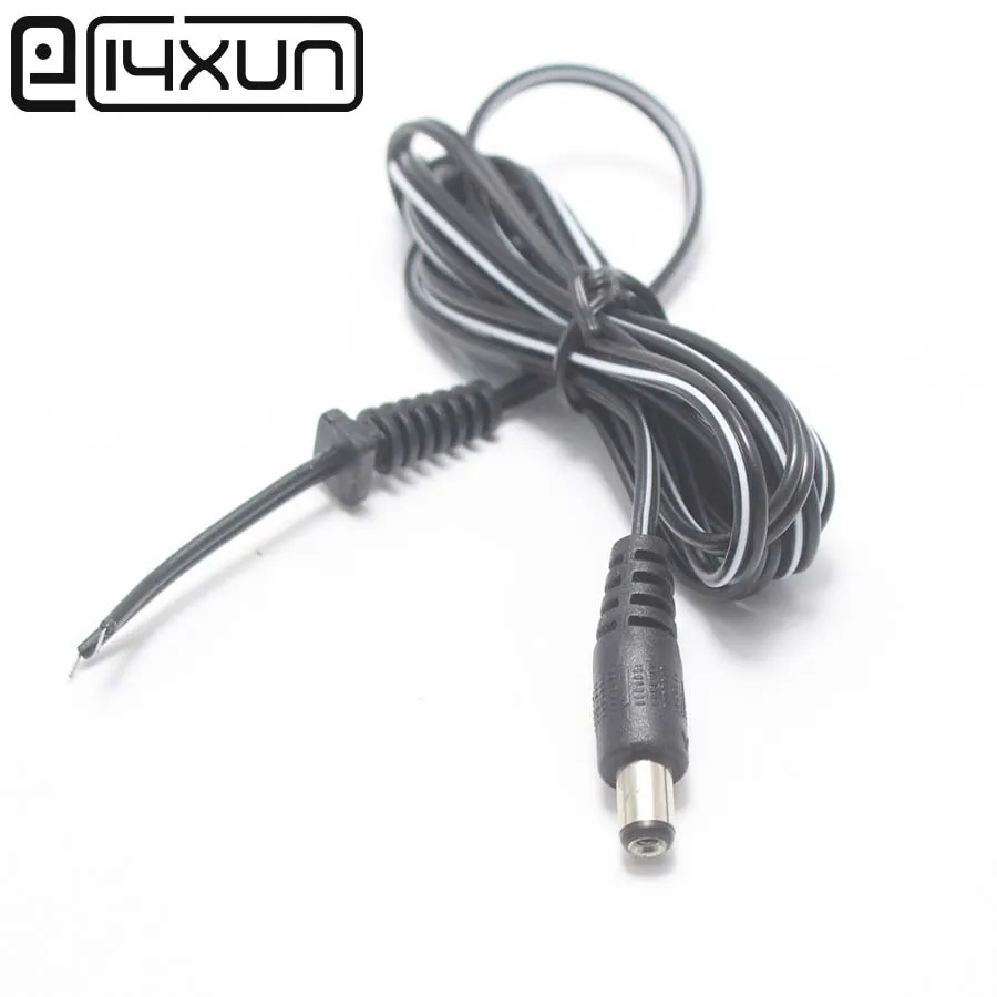 

EClyxun 1pcs DC Power Plug 5.5X2.1mm / 5.5*2.1 Male Single Head Jack with 1.5 meter Cord Connector Cable
