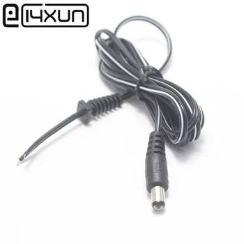 

EClyxun 1pcs DC Power Plug 5.5X2.1mm / 5.5*2.1 Male Single Head Jack with 1.5 meter Cord Connector Cable