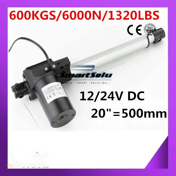 Heavy Load 1320LBS/ 6000N/600KGS Max Load Linear Actuator With 20inch