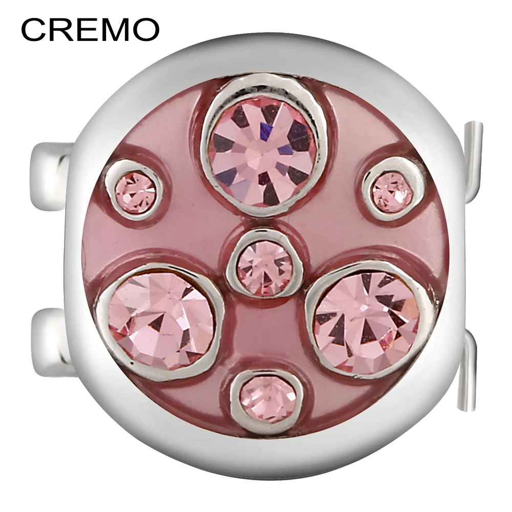 

Cremo Elastic Connector Charm Link Multicolor Changeable Enamel Micro Paved Modular Inventive Cuff Bracelet Jewelry Accessories