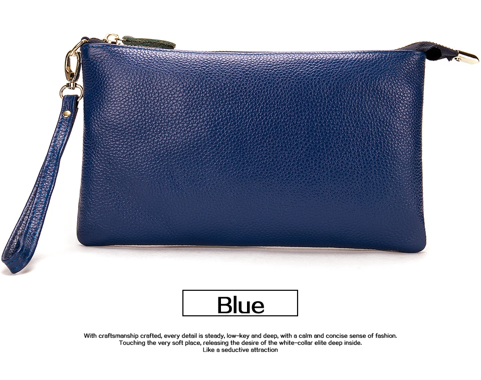 Wallet Female Card Holder Coin Purse Women Genuine Leather Long Wallet for Credit Cards Bag Purses for Women Shoulder Bags 21