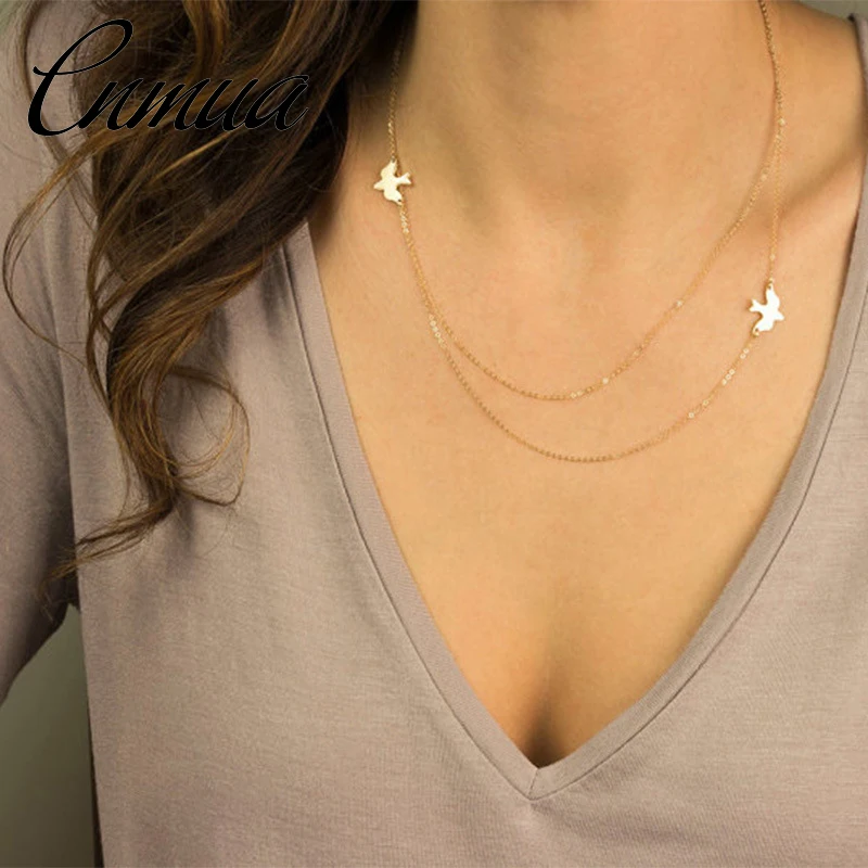 

European and American Popular fashion street shooting Personalized multi-layer lucky necklace choker sequins short necklace