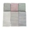 Set Of 12 Striped cloth Napkins 30 x 40cm cotton linen  dinner table Napkins fabric placemats 6 colors ► Photo 1/6