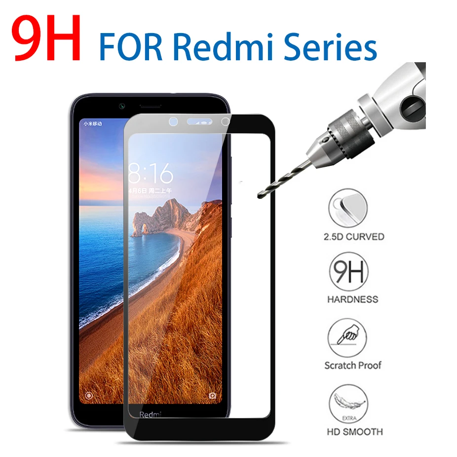 

9H Tempered Glass Full celular display Screen Protector For Xiaomi Redmi 7a Xaomi redme note 7 Xiomi 7 xiami Note7 Pro Glas film