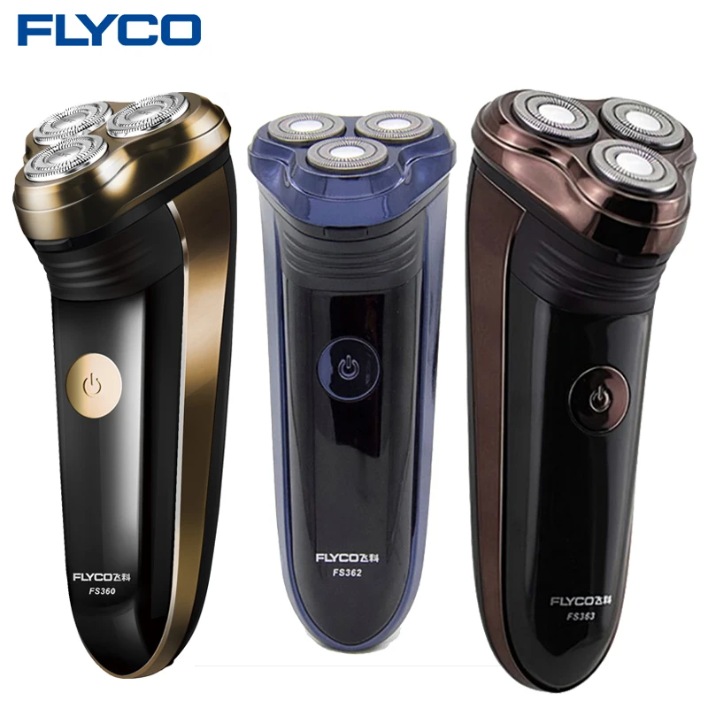 Электробритва FLYCO перезаряжаемая 3D тройная плавающая головка бритвенные головки