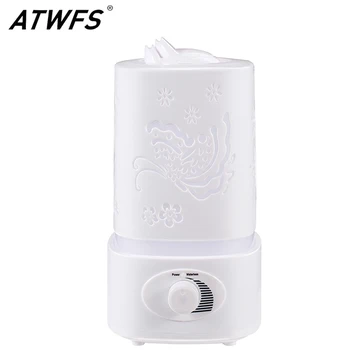 ATWFS Aromatherapy Air Humidifier Fogger LED Night Light Carve Aroma Diffuser Mist Maker Diffuser for Home Office Oil Ultrasonic