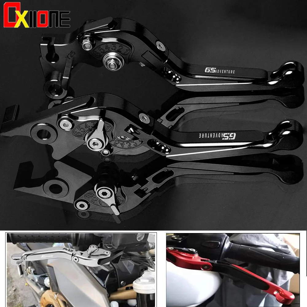 

Set For BMW R1200GS Adventure LC 2014-2018 CNC Aluminum Motorcycle Foldable Extendable Adjustable Clutch Brake Levers With LOGO
