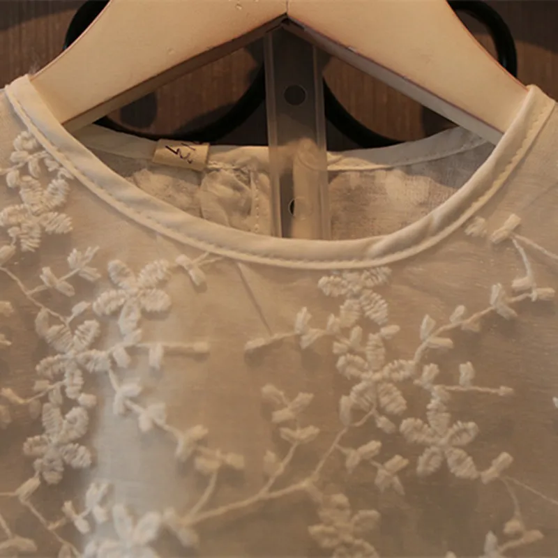 Korean Children Clothes Cute Prince Girls Lace Blouse Fashion Girls Embroidery Hollow Out White Lace Long Sleeve Tops For 2-8Y Korean Children Clothes Cute Prince Girls Lace Blouse Fashion Girls Embroidery Hollow Out White Lace Long Sleeve Tops For 2-8Y