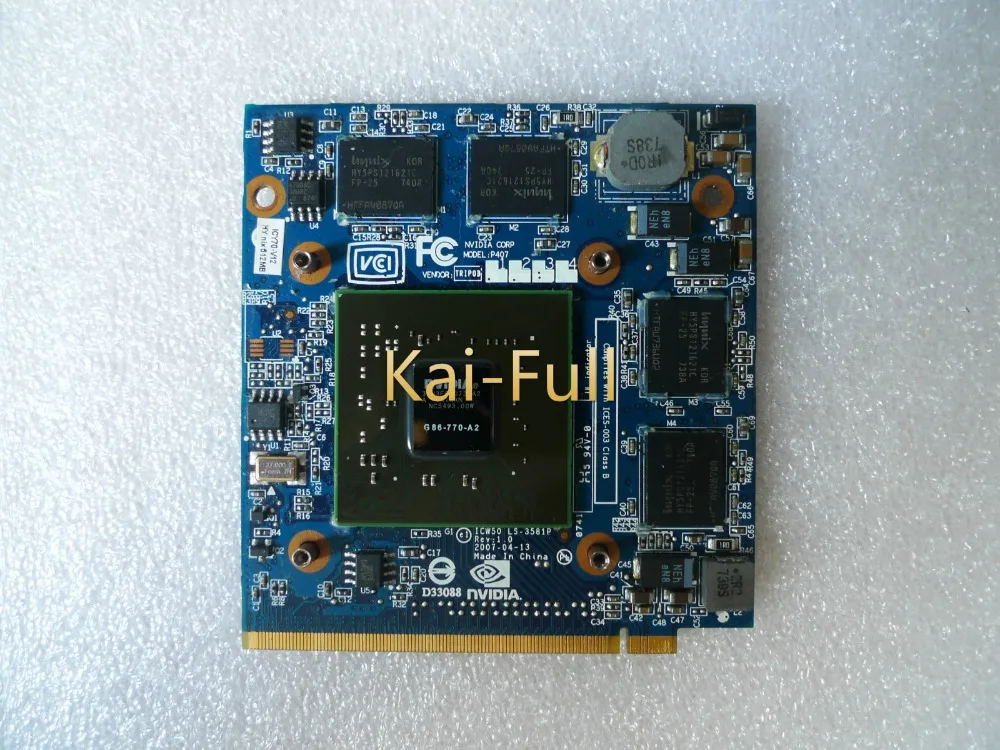 Видеокарта GeForce 8600M GS LS-3581P Графика карты 8600MGS MXM II DDR2 512MB G86-770-A2 для Acer 5920g 5520g 5720g 7720g