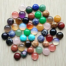 Moda de boa qualidade natural pedra misturada redonda cabochão contas para diy jóias acessórios 10mm atacado 50 pçs/lote frete grátis