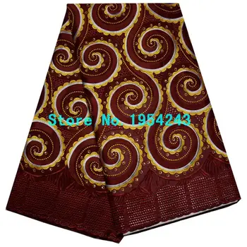

(5yards/lot)Hot selling african swiss voile lace high quality best cotton african lace fabric for brown women dress 5yards/piece