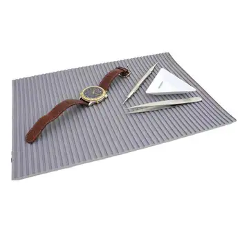 

15*10cm Grooved Rubber Work Bench Pad Tool & Parts Mat with Adhesive Backing With Small size watch tools