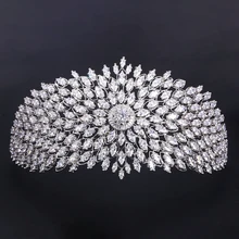 Модные женские свадебные головные уборы с кубиком циркония,, свадебные аксессуары для волос головной убор, свадебные диадемы для волос