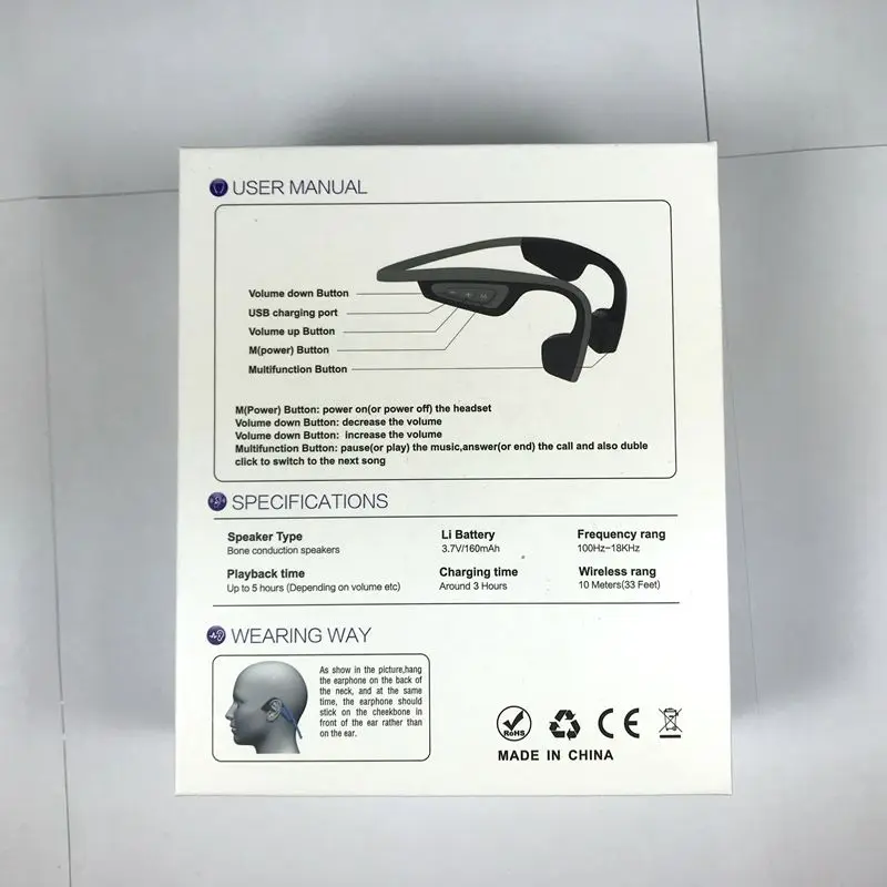 Новинка S. Wear LF-19 Беспроводная bluetooth-гарнитура водонепроницаемый стерео шейный ремешок для наушников костная проводимость NFC Hands-free Smart Earphon