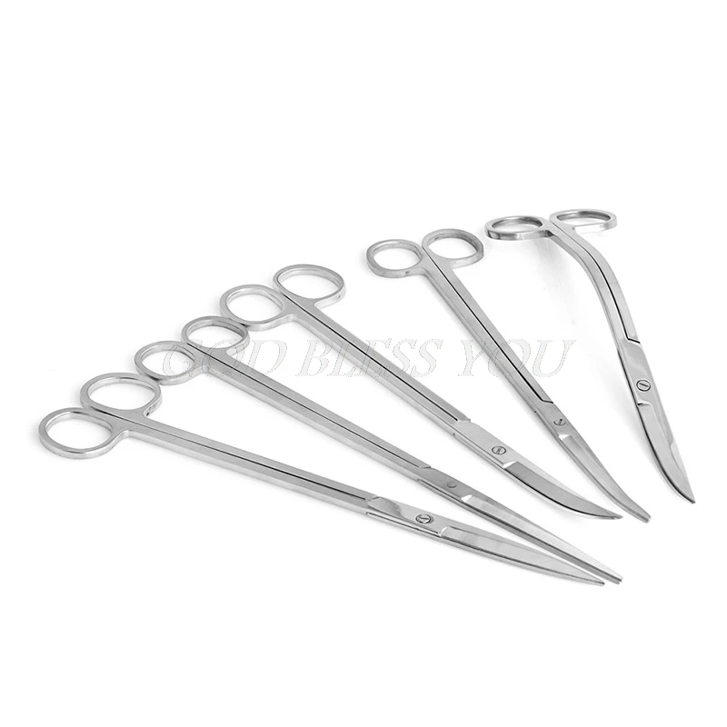 

Aquarium Stainless Steel Plant Trim Sharp Straight & Curved Spring Scissors 10in