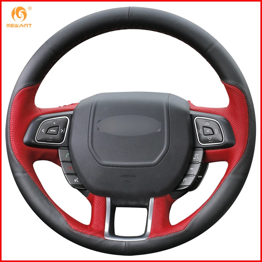 Us 38 56 16 Off Mewant Black Red Leather Car Steering Wheel Cover For Land Rover Range Rover Evoque 2012 2016 Interior Accessories Parts In Steering