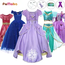 PaMaBa Kids Princess Rapunzel Cinderella Belle Dresses for Girls Clothes Summer Party Children Sofia Anna Cosplay Costume Dress цена PaMaBa Kids Princess Rapunzel Cinderella Belle Dresses for Girls Clothes Summer Party Children Sofia Anna Cosplay Costume Dress цены онлайн