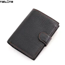 TAILUTE Cow Leather Men’s Wallet visiting cards Phone Purse partmone Portmann Magic wallet Male Genuine Leather Clutch Men