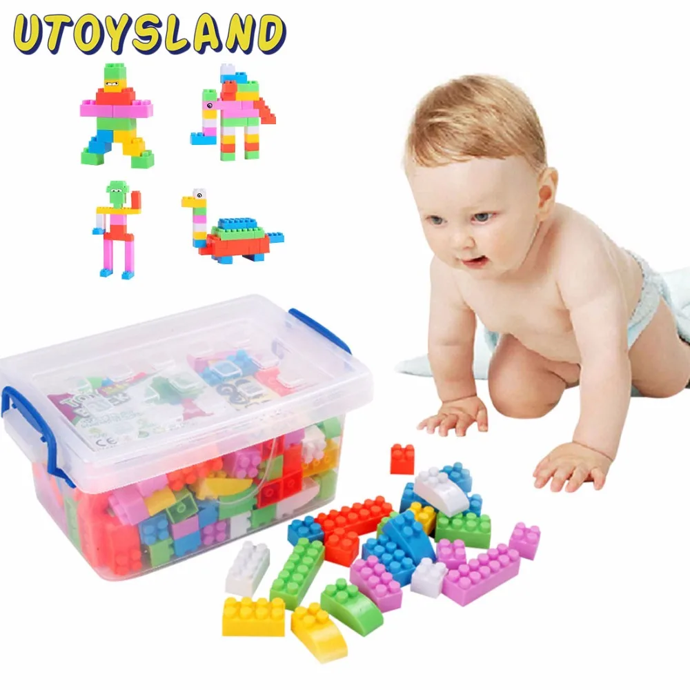 

UTOYSLAND Creative 120-Piece Plastic Kids Educational Building Blocks Bricks Toys DIY Bloks Toy Set