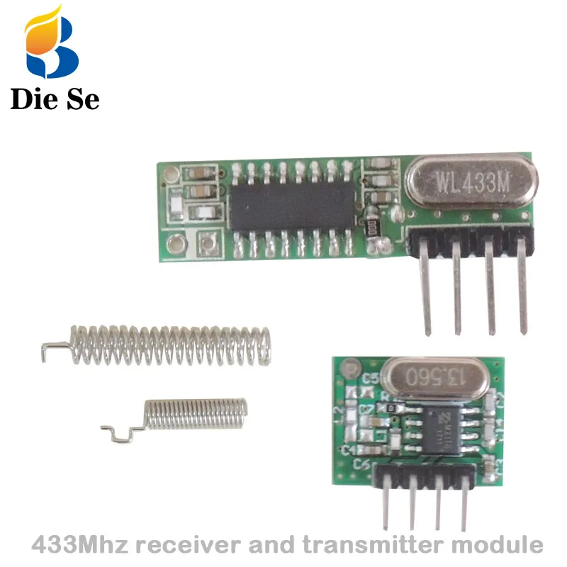 Радиочастотный модуль 433 МГц Супергетеродинный приемник и передатчик Комплект с антенной для Arduino uno Diy комплекты 433 МГц пульт дистанционного управления