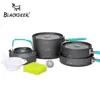 BLACKDEER Outdoor Camping Tableware Set Backpacking Picnic 2 Pot 1 Frypan 1 Kettle Alumina Durable Cookware  Folding Cooking Set ► Photo 1/6