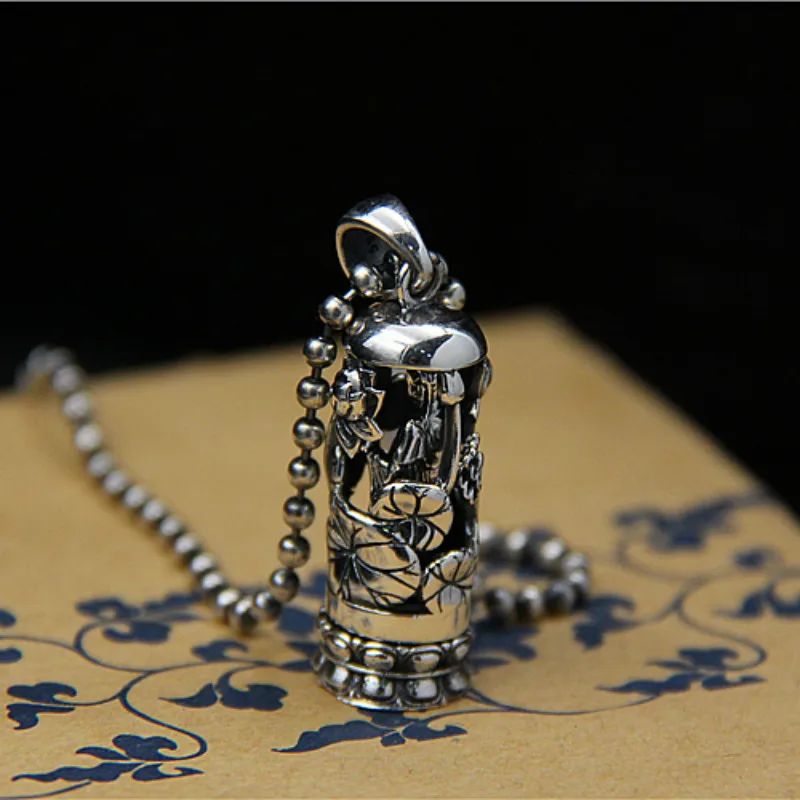 Подвеска Kwan Yin из 100% стерлингового серебра 925 пробы Guan Bodhisattva женский и мужской