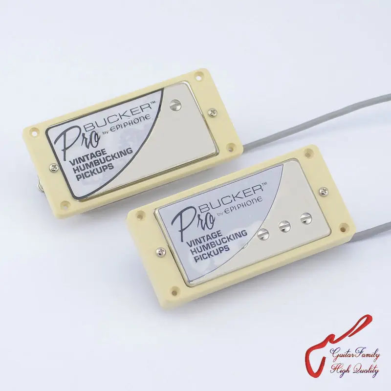 

1 Set Original Genuine Epi Standard PRO Electric Guitar Alnico Humbucker Pickup Nickel / Gold Cover