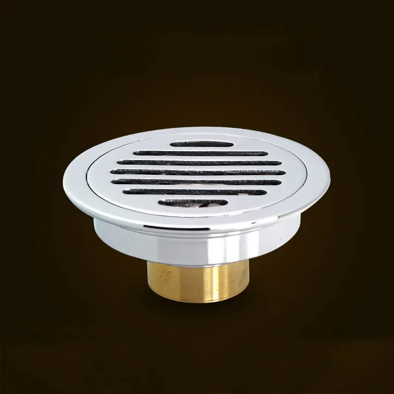 

10cm*10cm Copper floor drain bathroom kitchen shower double anti-odor floor drain circular bath drain floor drains