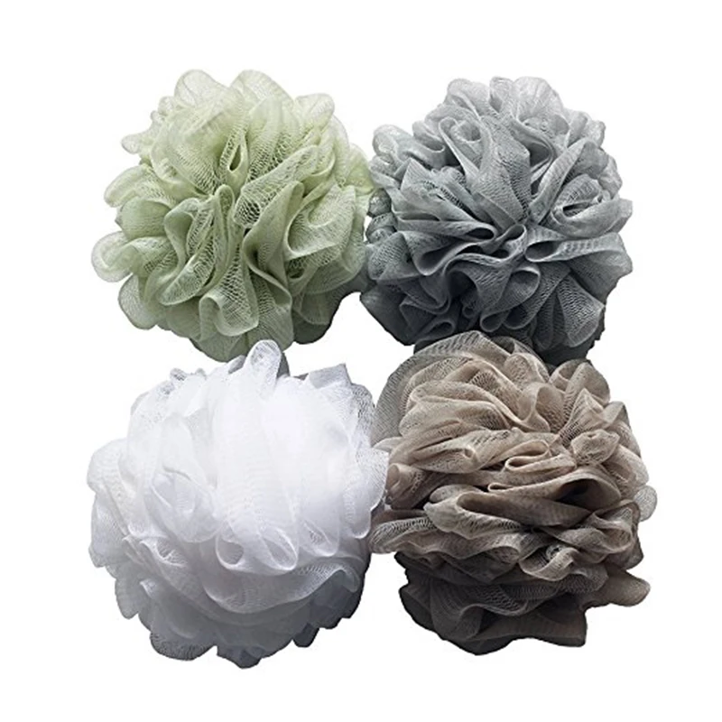 4 Pcs/set Large Solid Soft Bath Flowers Abundant Bubbles Body Flower