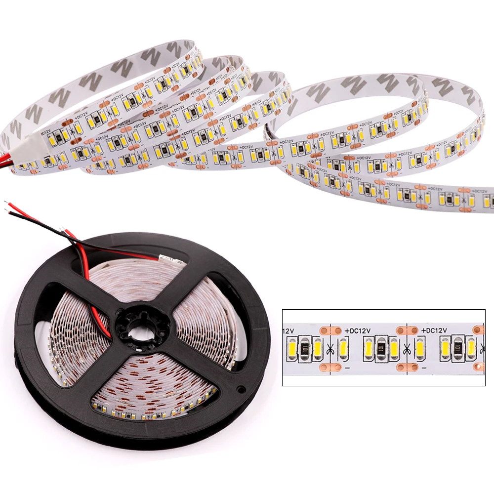 Super Bright LED Strip 3014 DC12V 204LEDs/m 5m/lot Flexible LED Light