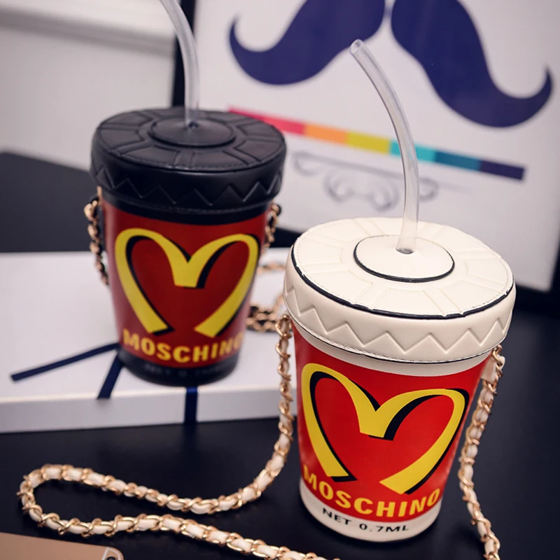 

Women's bag 2019 new McDonald's Coke chain bag fresh personality mobile phone purse shoulder slung bag Luxury Designer