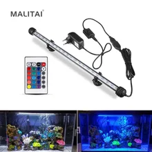 Светодиодный освещение для аквариума украшение аквариума 19 см 29 см 39 см 49 бар RGB костюм для дайвинга свет IP68 Водонепроницаемый подводная лампа