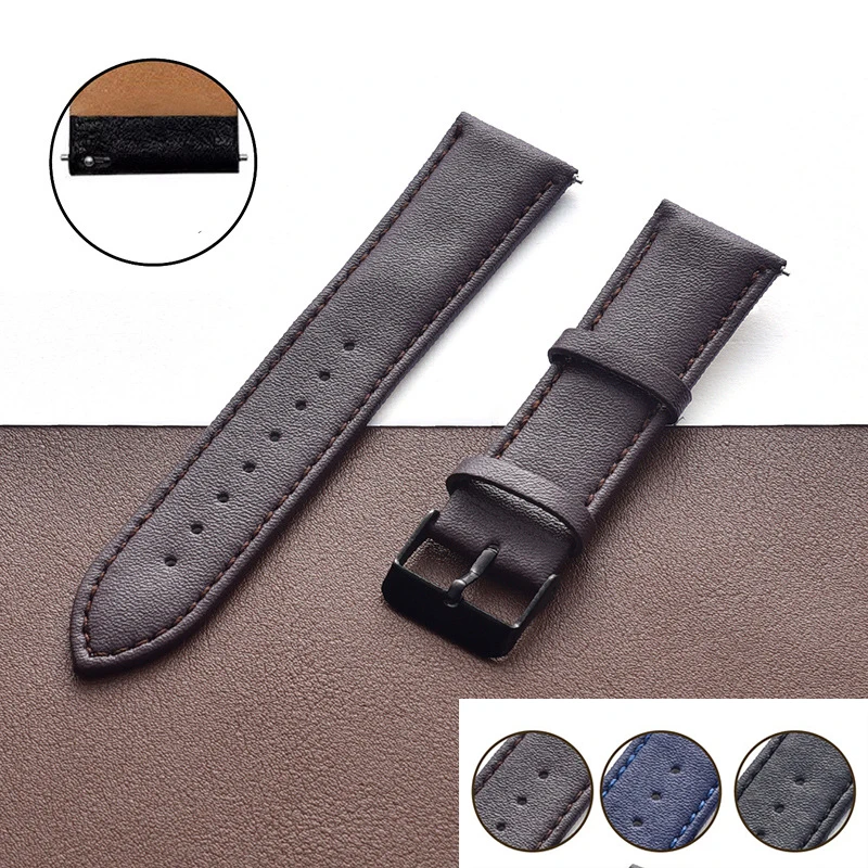 

22mm Strap for Moto 360/Samsung Galaxy watch 46mm Gear S3 Genuine leather bracelet band for Huawei Watch GT Active/Honor Magic