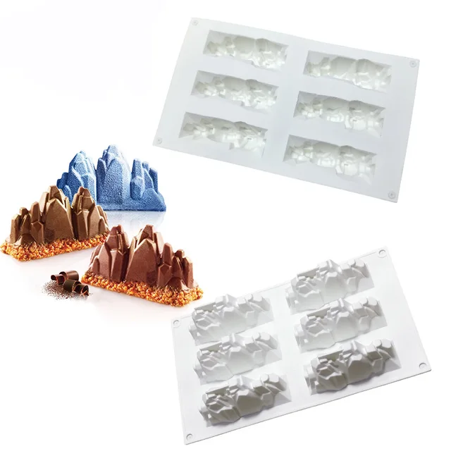 Snow Mountain Christmas 3D Silicone Mold Cake Decorating