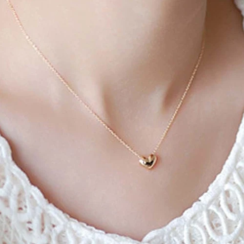 Heart Short Necklace Pendant Simple 