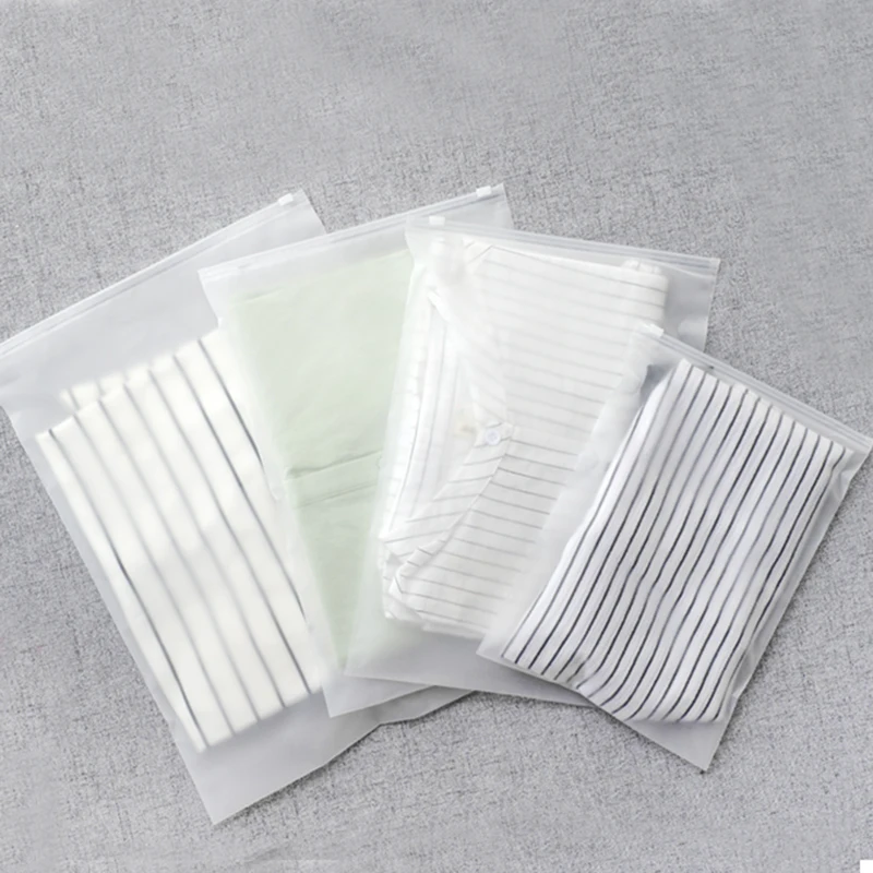 Brief Translucent Matte Woman Outdoor Travel Waterproof Sealed Underwear Storage Bag EVA Material Damp-proof Clothing Shoes Bags | Дом и сад