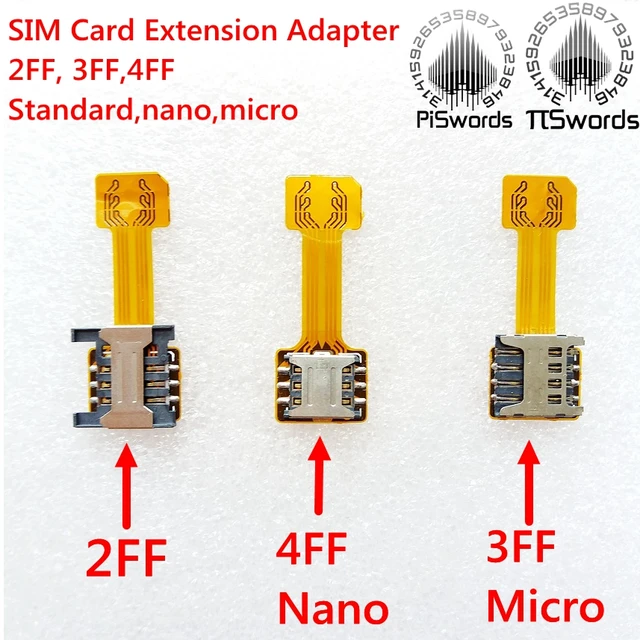 Cablepelado Câble adaptateur de carte nano-SIM, micro-SIM et SIM