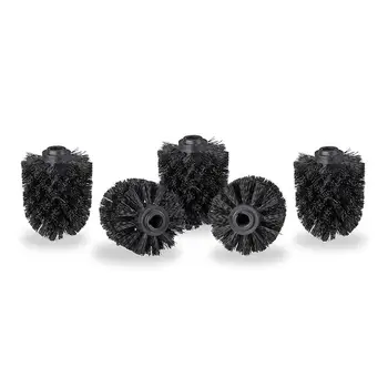

Toilet brush head in a set of 5, loose toilet brushes 12mm thread, replacement brush head diameter 8 cm, black
